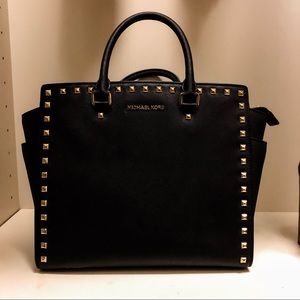 Michael Kors large selma studded saffiano tote